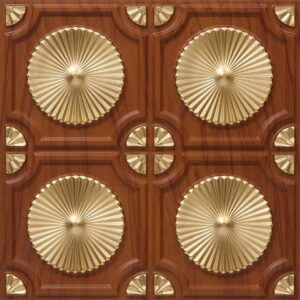 106-Starburst-Cherry Wood Gold-Glue Up Only