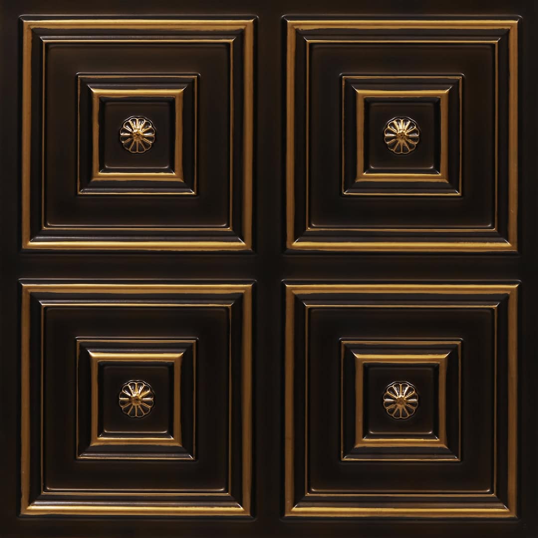 112-Ornate Square-Antique Gold-Glue Up Only