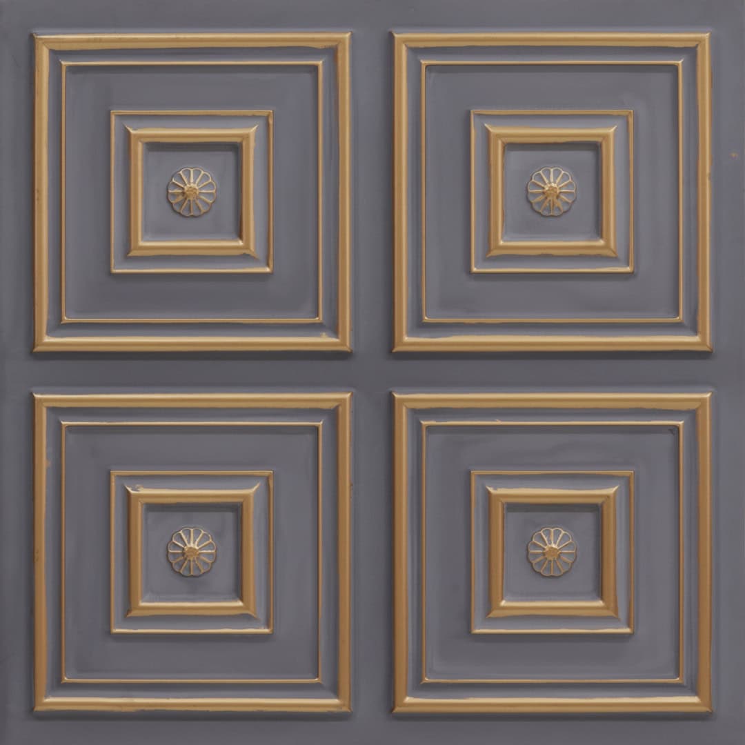 112-Ornate Square-Royal Gray-Glue Up Only