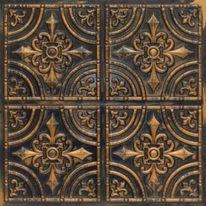 205-Iron Fleur-Midnight Gold-Glue Up Only