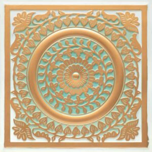 211-Lotus Mandala-Arabian Green-Glue Up and Grid Both