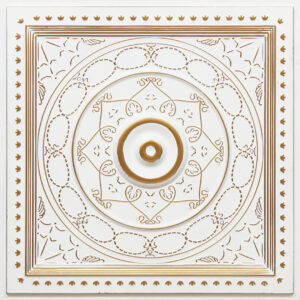 221-Vintage Medallion-Antique White-Glue Up and Grid Both