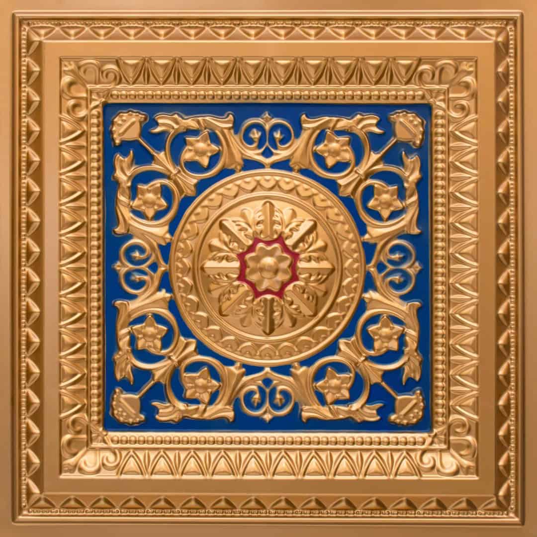 223-Heritage Charm-Gold – Blue – Red-Glue Up and Grid Both