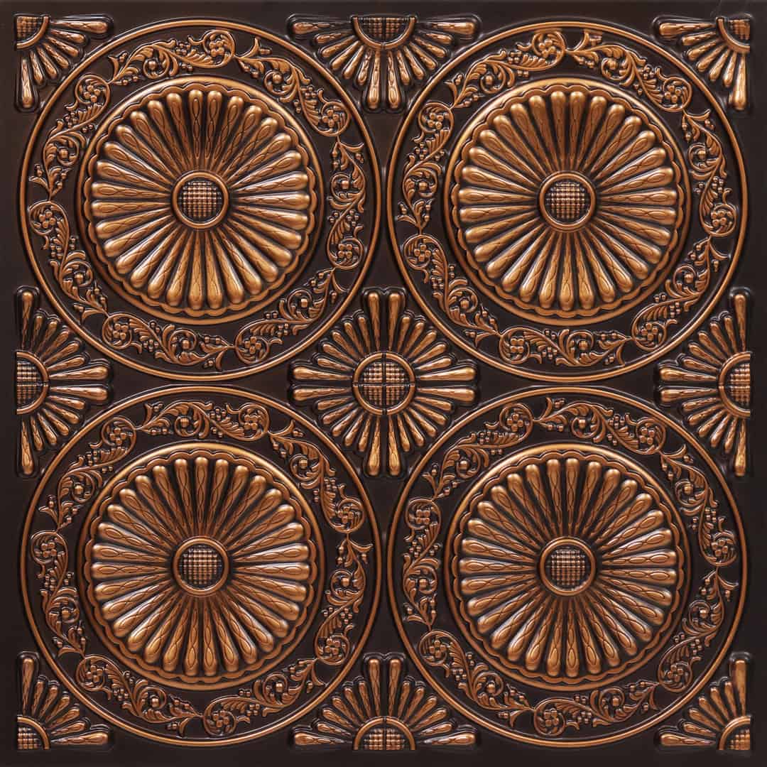 235-Rosette Ring-Antique Copper-Glue Up Only