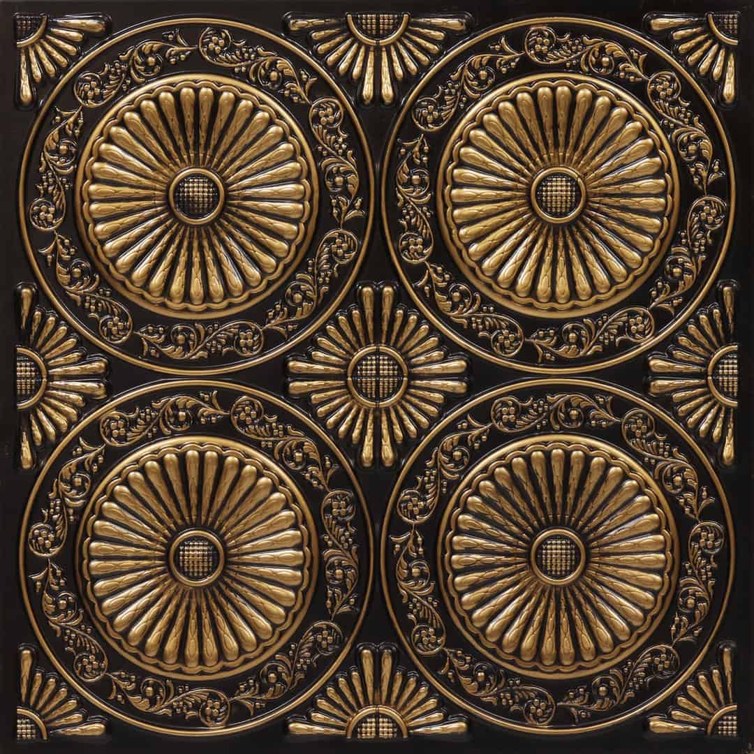 235-Rosette Ring-Antique Gold-Glue Up Only