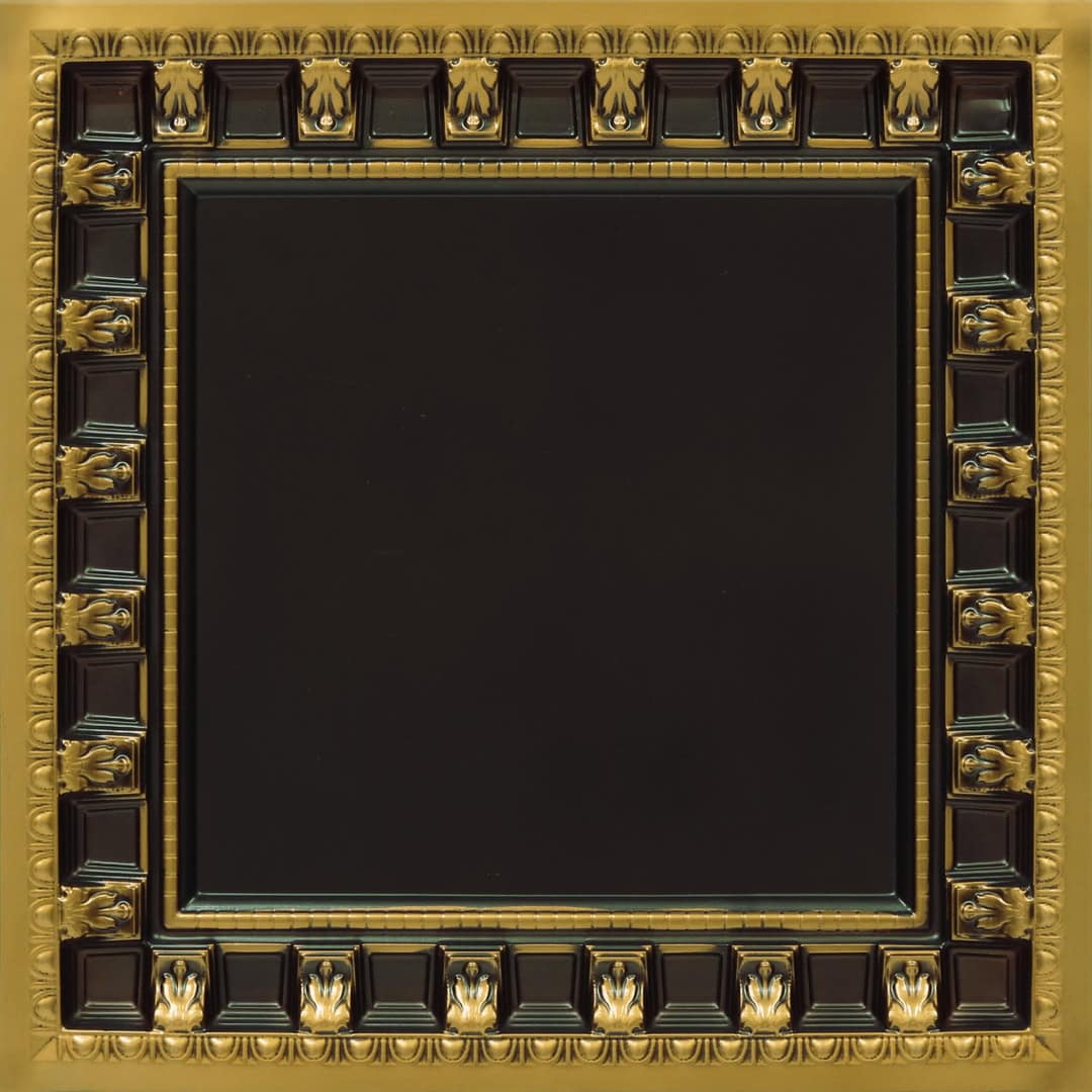 236-Lotus Crest-Antique Brass-Grid