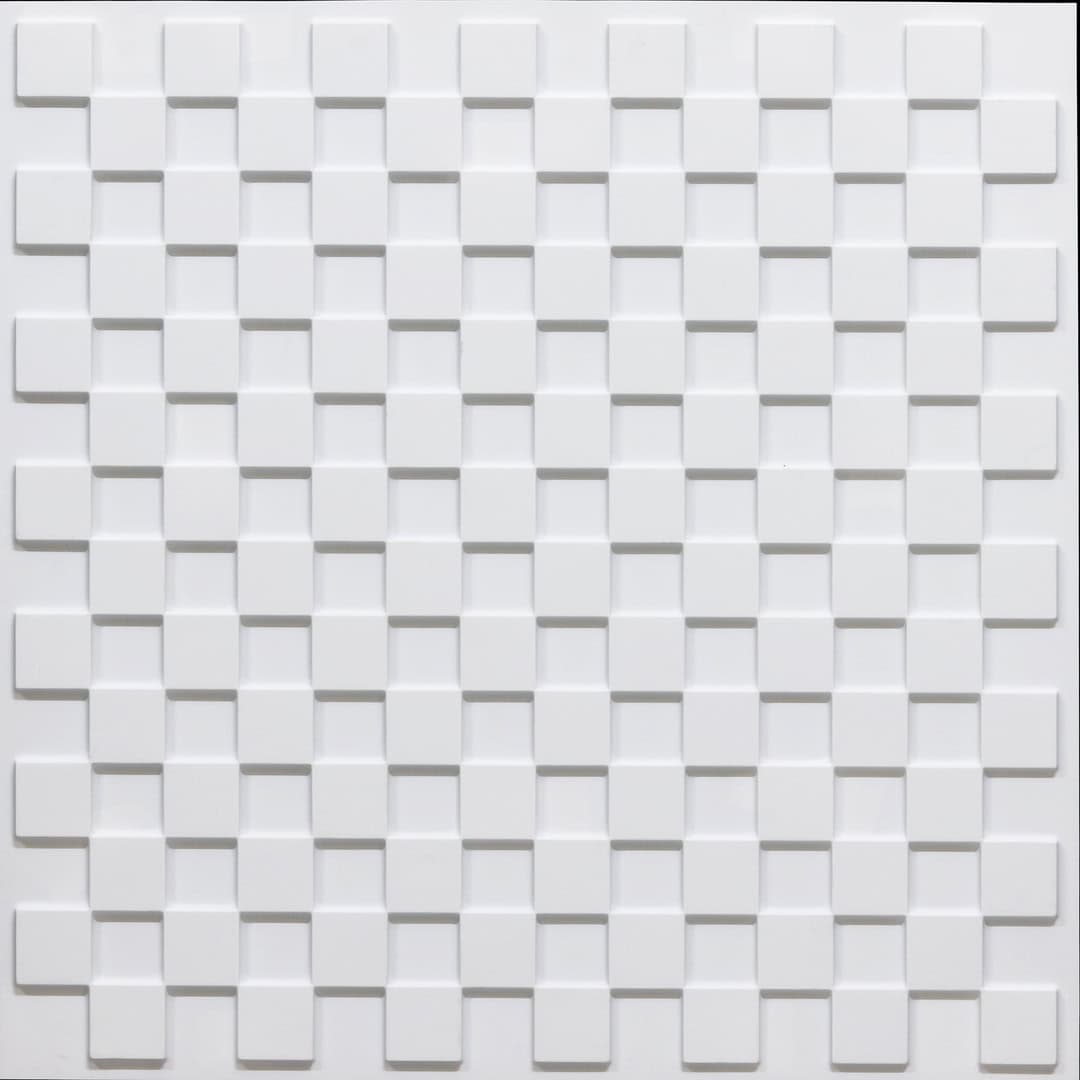 246-Chessboard-White Matt-Glue Up and Grid Both