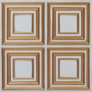 259-Ornate Frame-White Pearl Gold-Glue Up Only