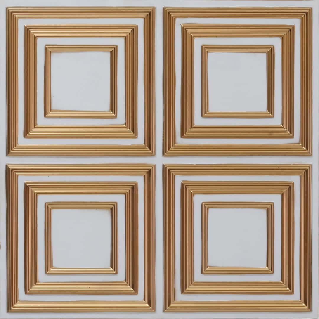 259-Ornate Frame-White Pearl Gold-Glue Up Only