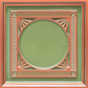 266-Geometric Depth-Patina Copper-Grid