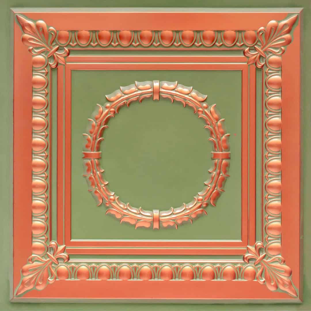 275-Ovale-Patina Copper-Glue Up and Grid Both