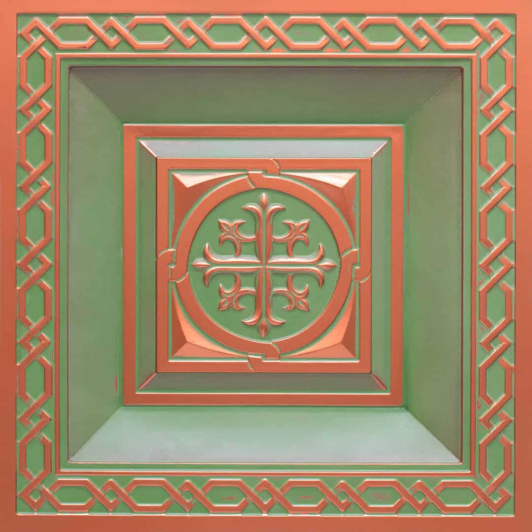 288-Antique Crest-Patina Copper-Grid