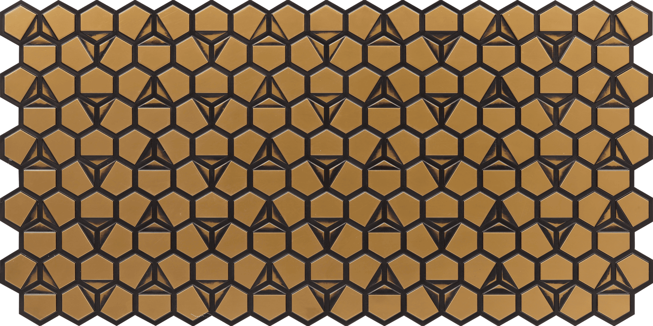 6002-Hexa Grid-Antique Gold-Glue Up