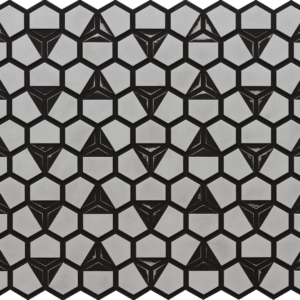 6002-Hexa Grid-Antique Silver-Glue Up