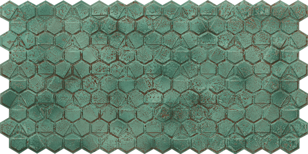 6002-Hexa Grid-Natural Patina-Glue Up