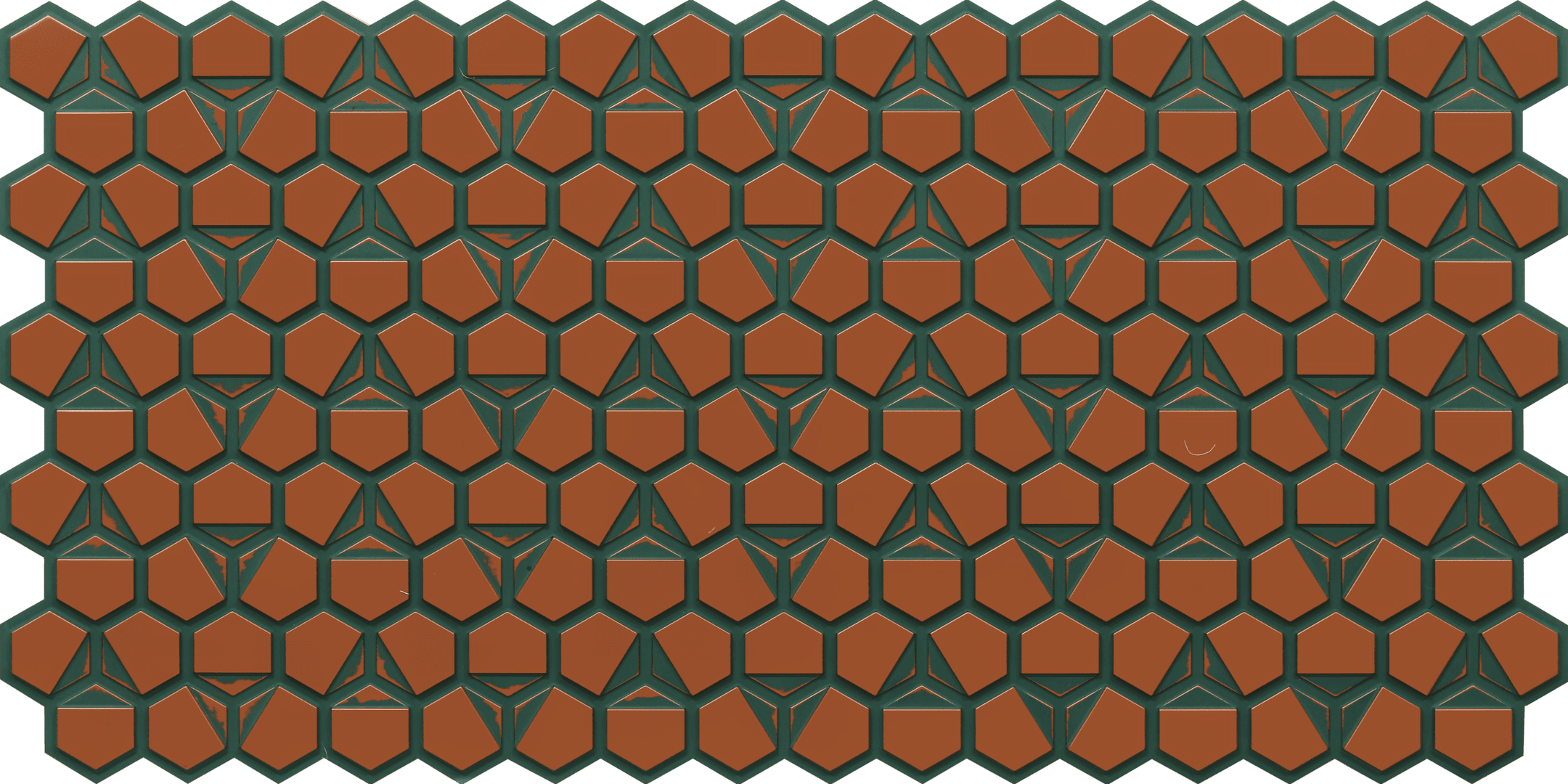6002-Hexa Grid-Royal Green-Glue Up