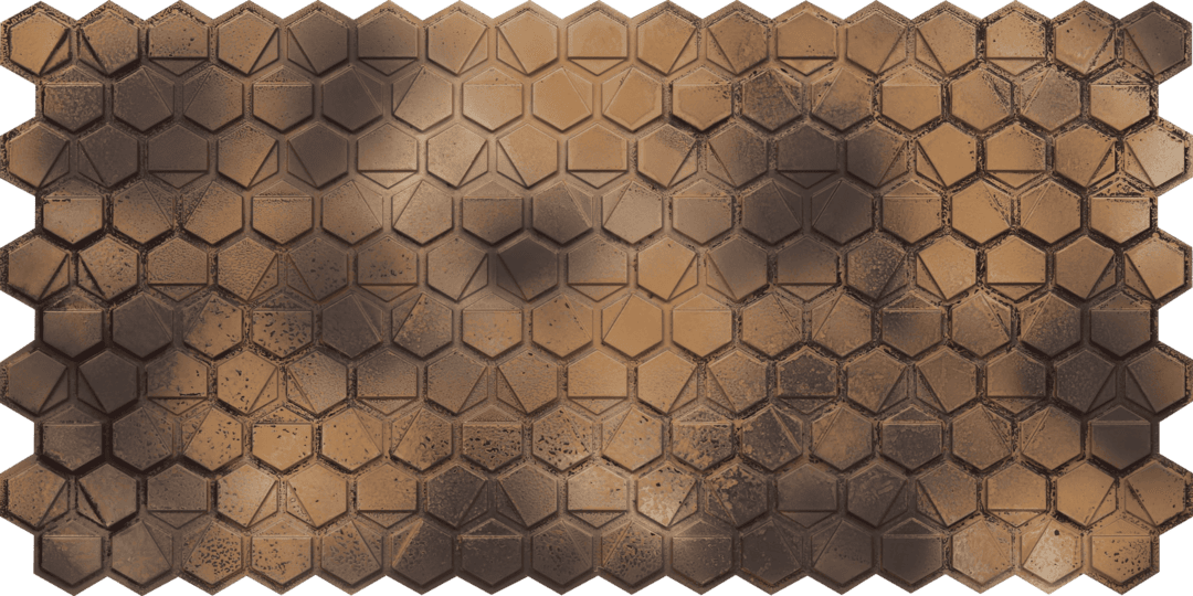 6002-Hexa Grid-Stained Metal-Glue Up