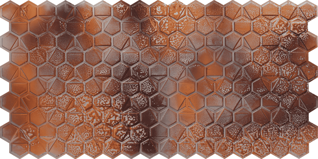 6002-Hexa Grid-Stained Metal-Glue Up