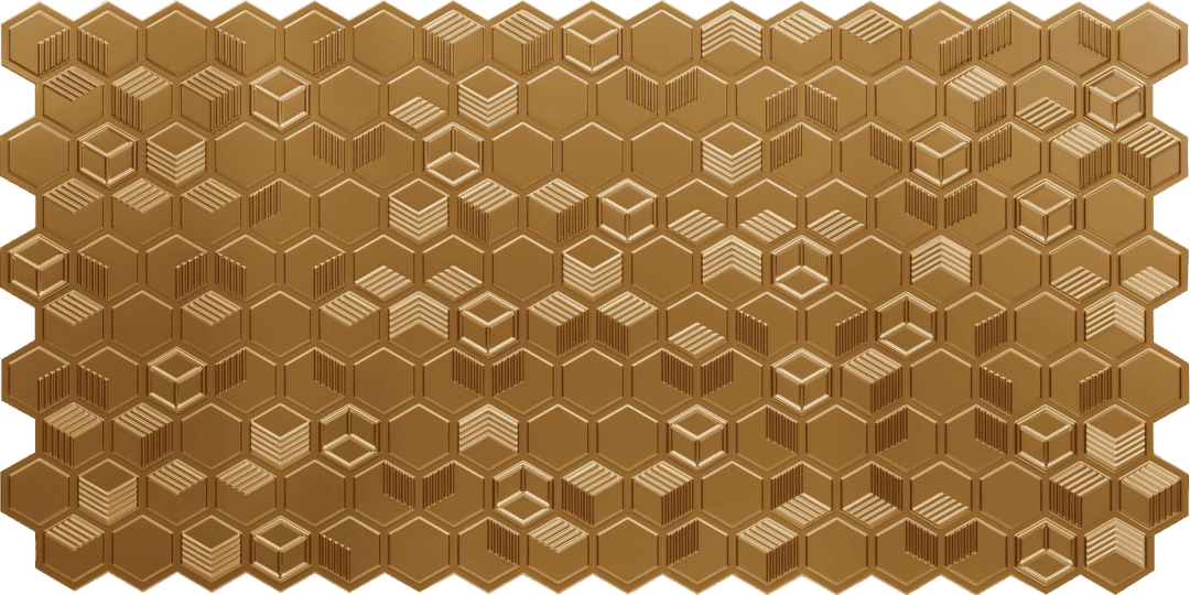 6003-Graphite Hive-Gold-Glue Up