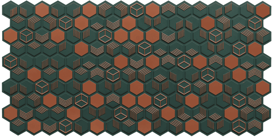 6003-Graphite Hive-Royal Green-Glue Up