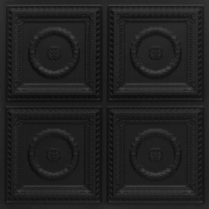 318-Laurel Rings-Black-Glue Up Only