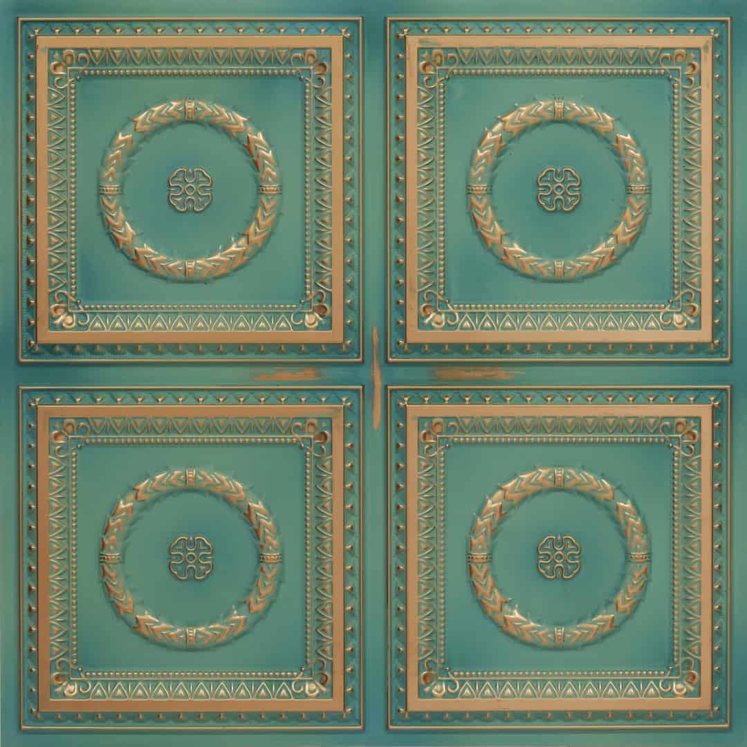 318-Laurel Rings-Vintage Tin-Glue Up Only