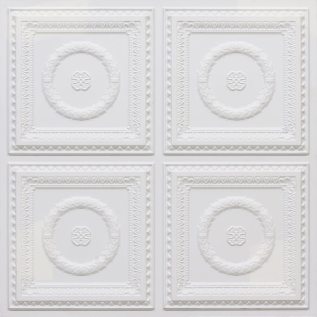 318-Laurel Rings-White Matt-Glue Up Only