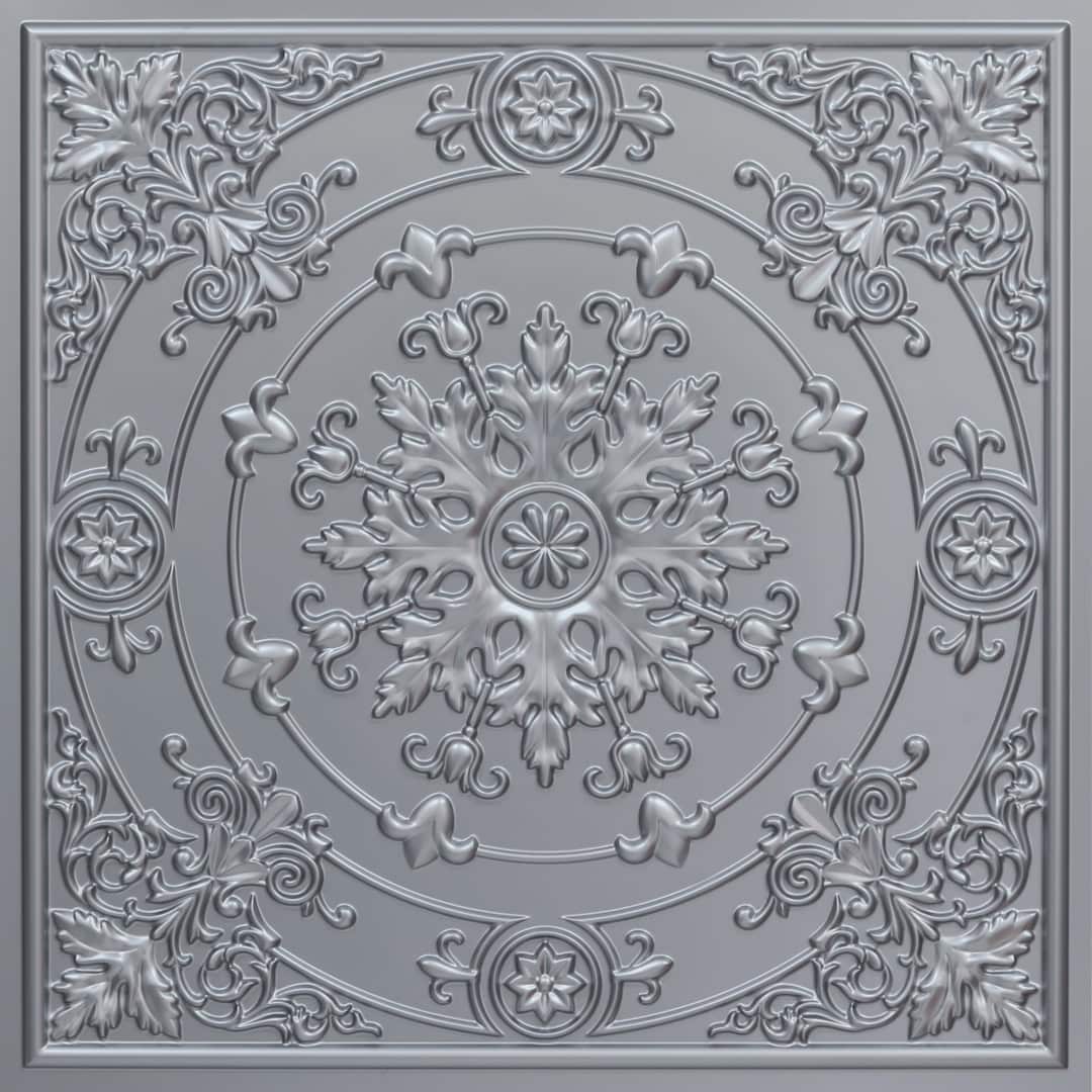 338-Snowflake-Silver-Glue Up Only and Grid Both