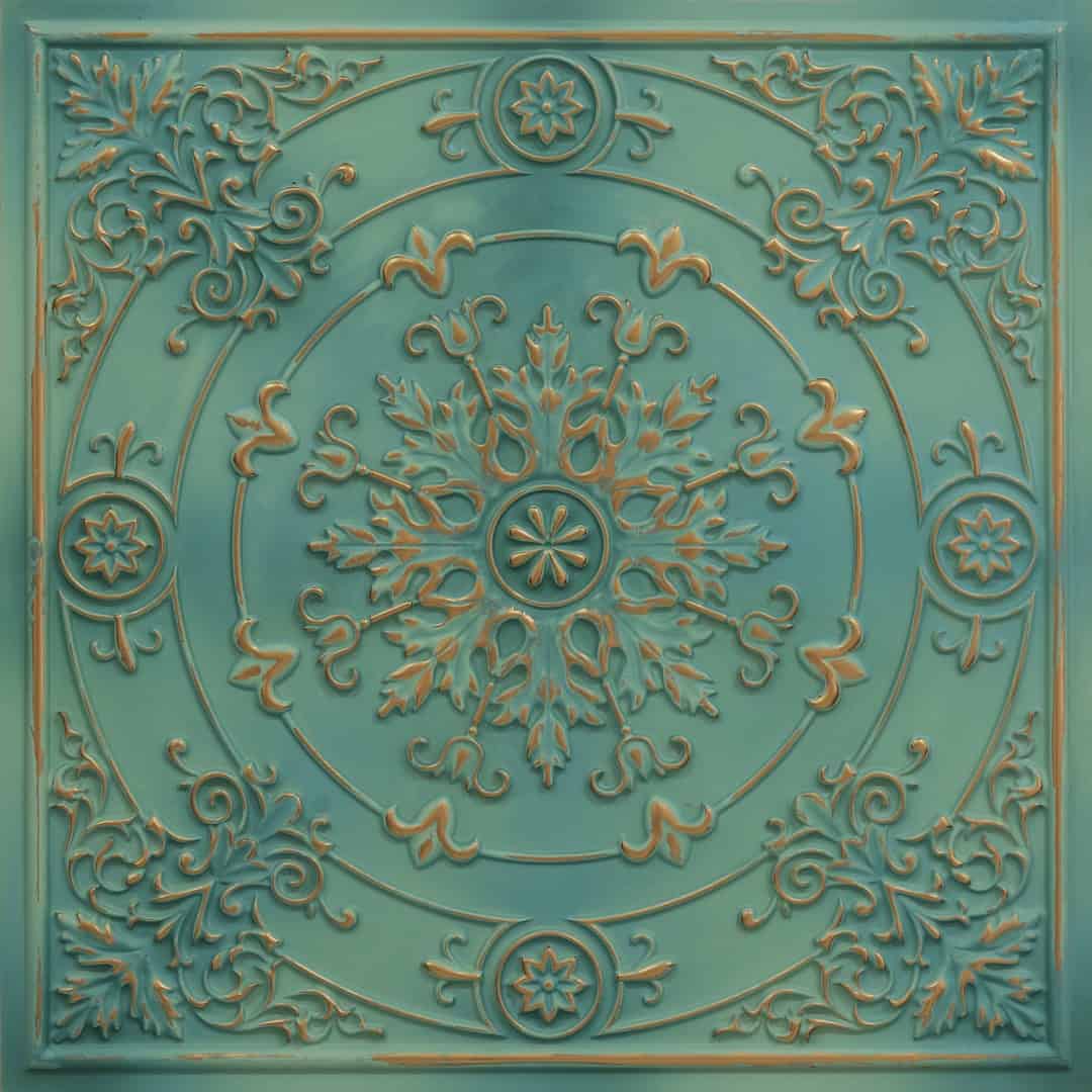 338-Snowflake-Vintage Tin-Glue Up Only and Grid Both