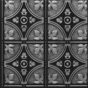 340-Lotus Crest-Antique Silver-Glue Up Only