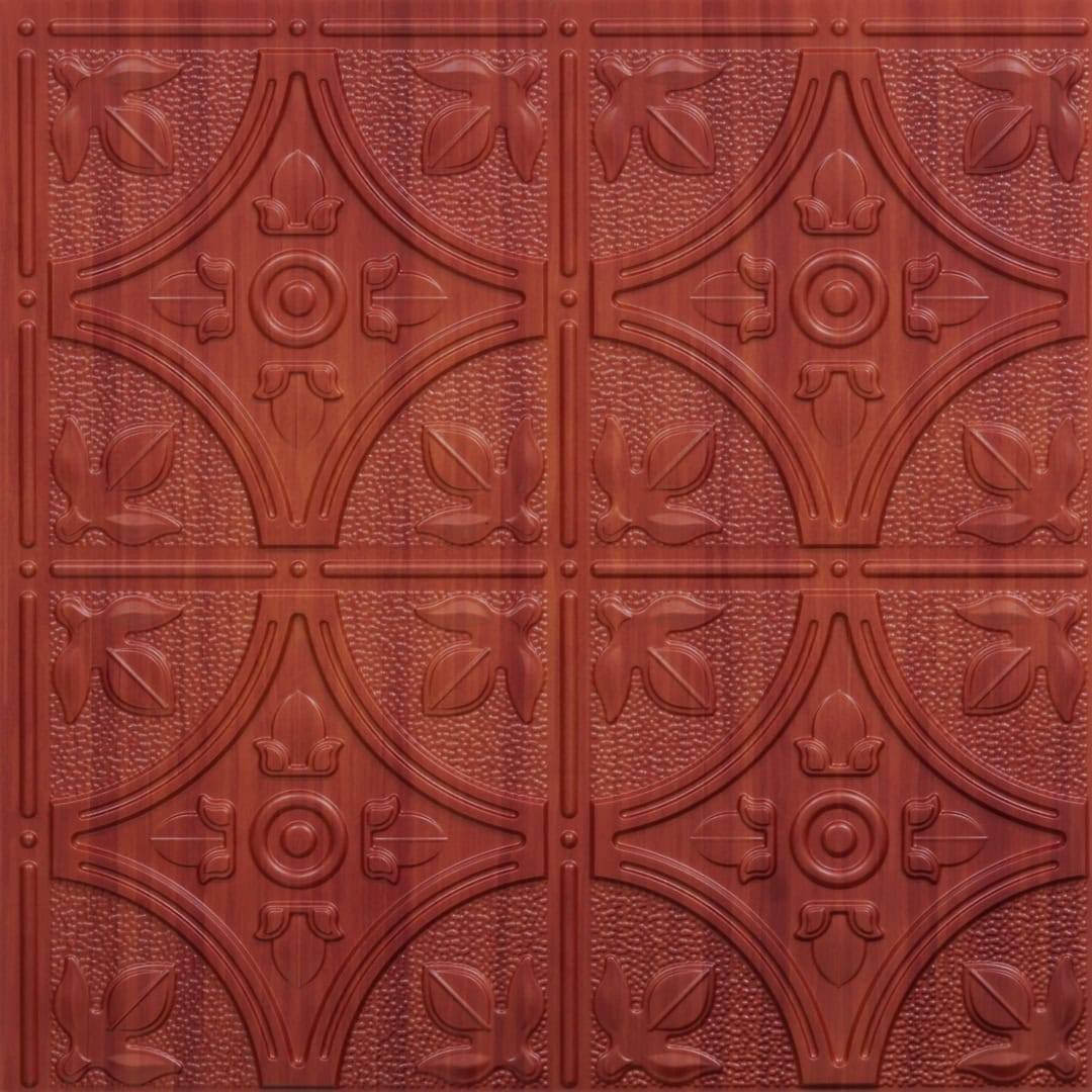 340-Lotus Crest-Dark Cherry-Glue Up Only