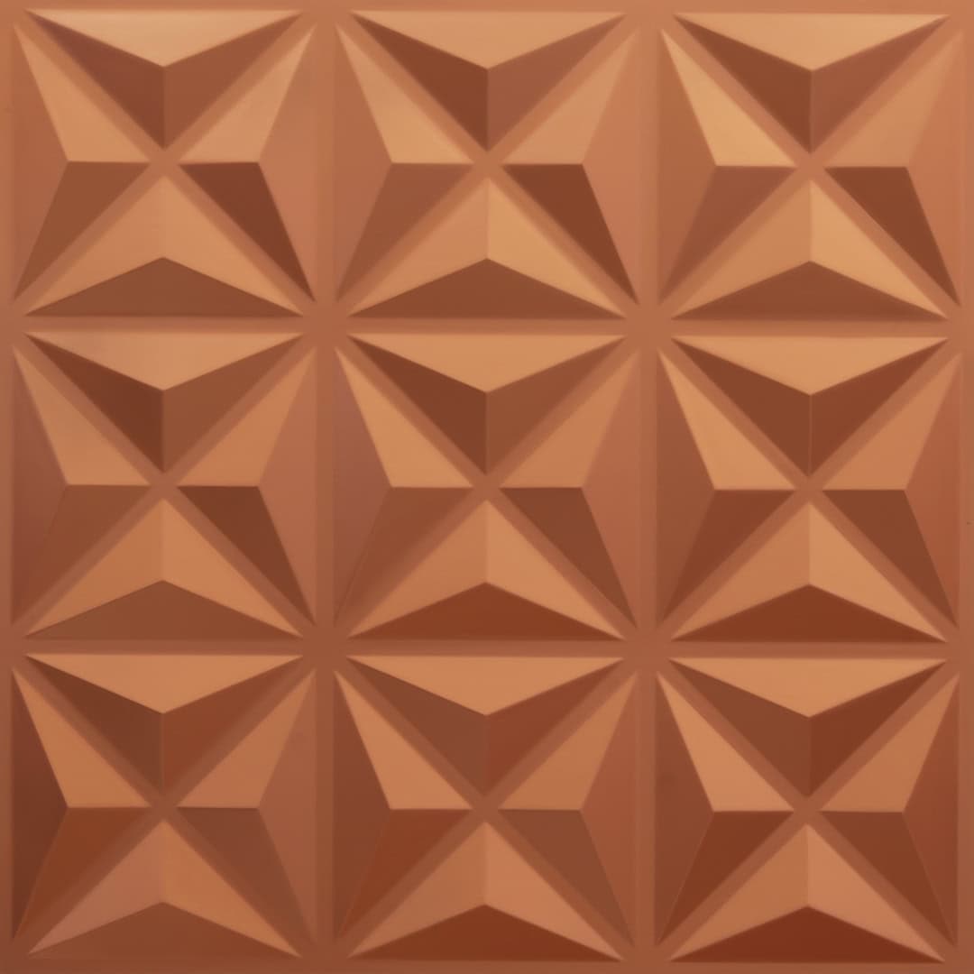 342-Geo Matrix-Copper-Glue Up Only