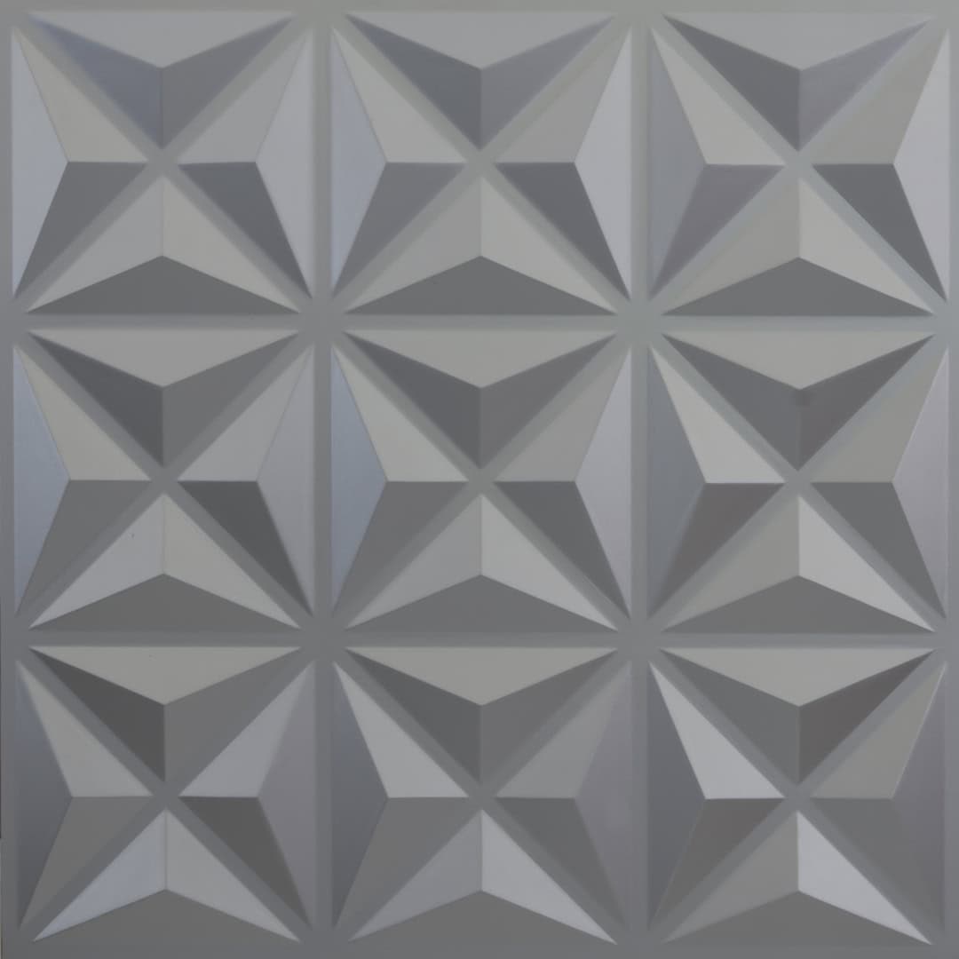 342-Geo Matrix-Silver-Glue Up Only