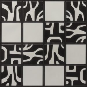 343-Forest Grid-Antique Silver-Glue Up Only