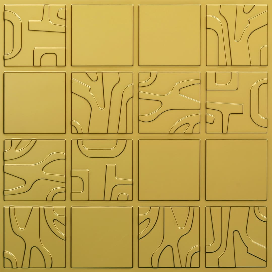 343-Forest Grid-Brass-Glue Up Only