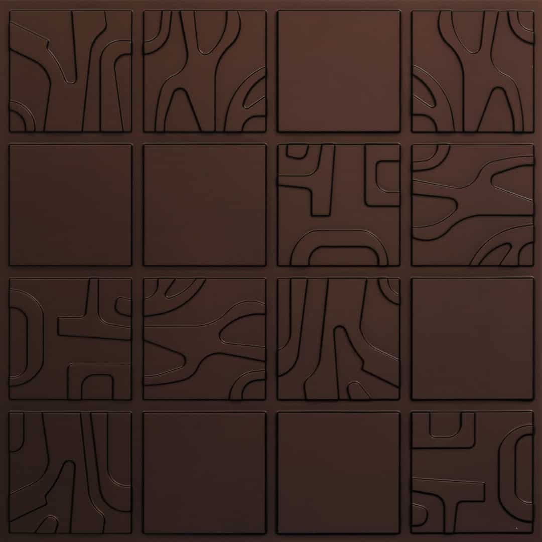 343-Forest Grid-Mocha-Glue Up Only