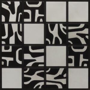 344-Forest Grid-Antique Silver-Glue Up Only