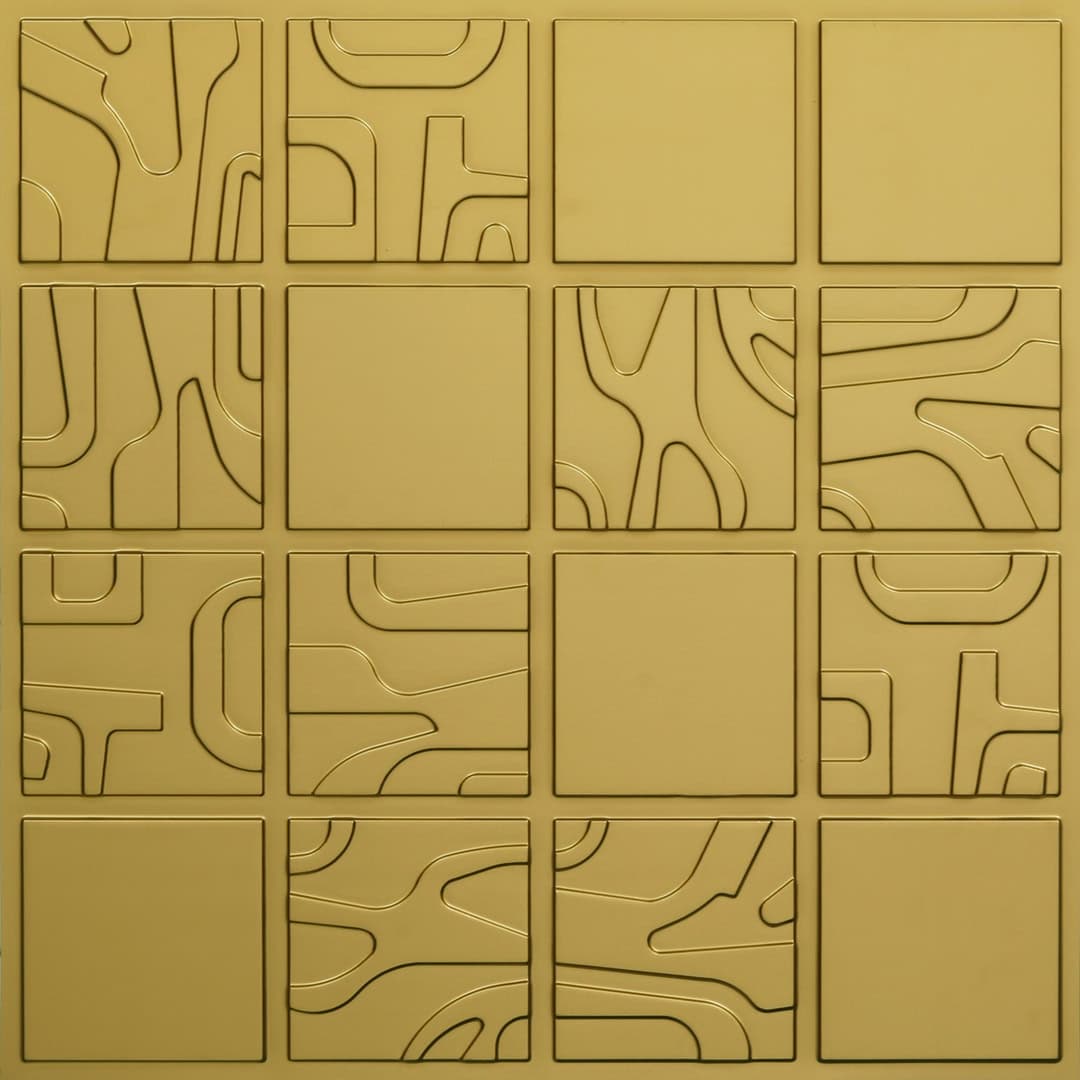 344-Forest Grid-Brass-Glue Up Only