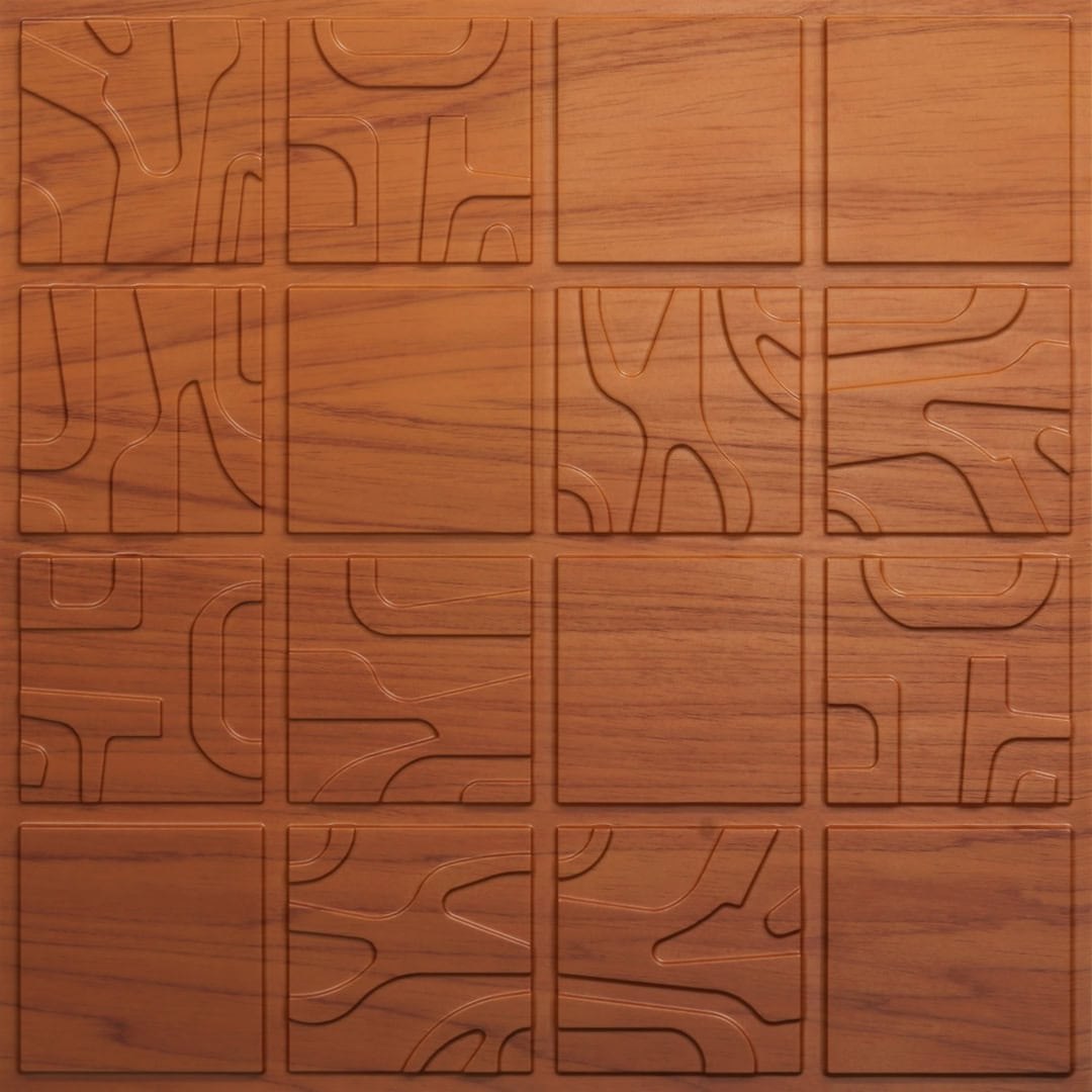 344-Forest Grid-Cherry Wood-Glue Up Only