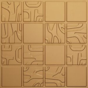 344-Forest Grid-Gold-Glue Up Only