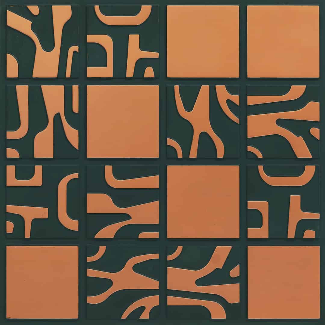 344-Forest Grid-Royal Green -Glue Up Only