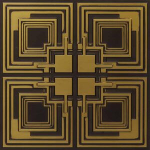 346-Gridlock-Antique Brass-Glue Up Only
