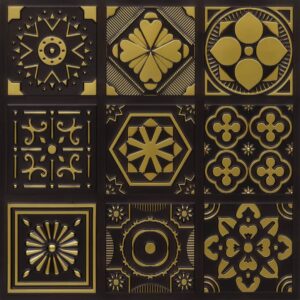 347-Arabesque-Antique Brass-Glue Up Only