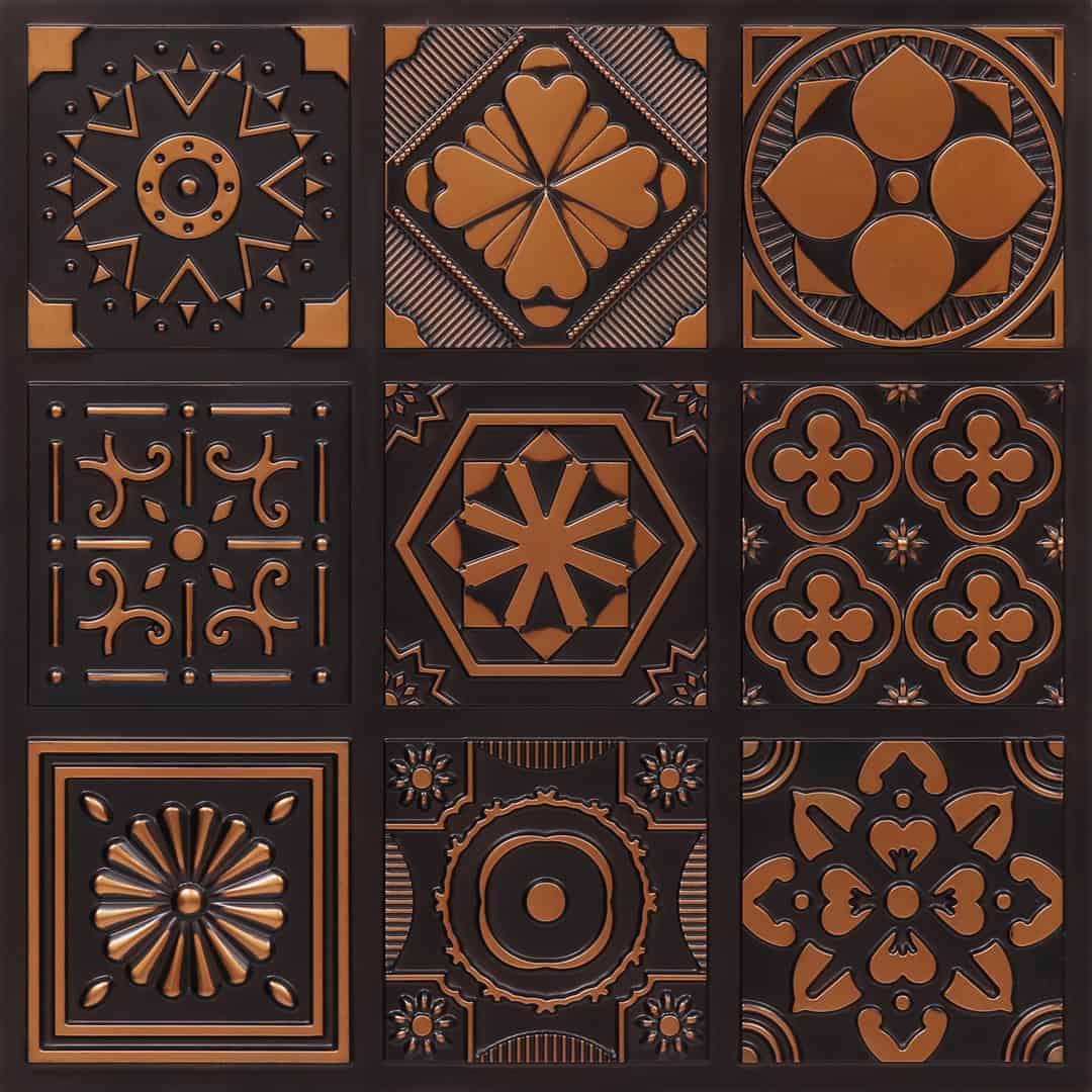 347-Arabesque-Antique Copper-Glue Up Only