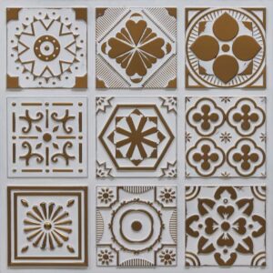 347-Arabesque-Antique White-Glue Up Only