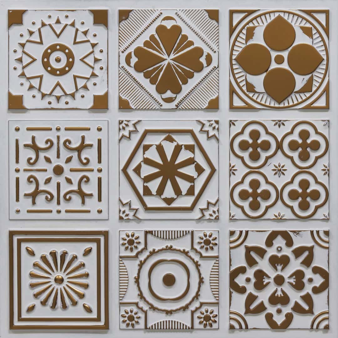 347-Arabesque-Antique White-Glue Up Only