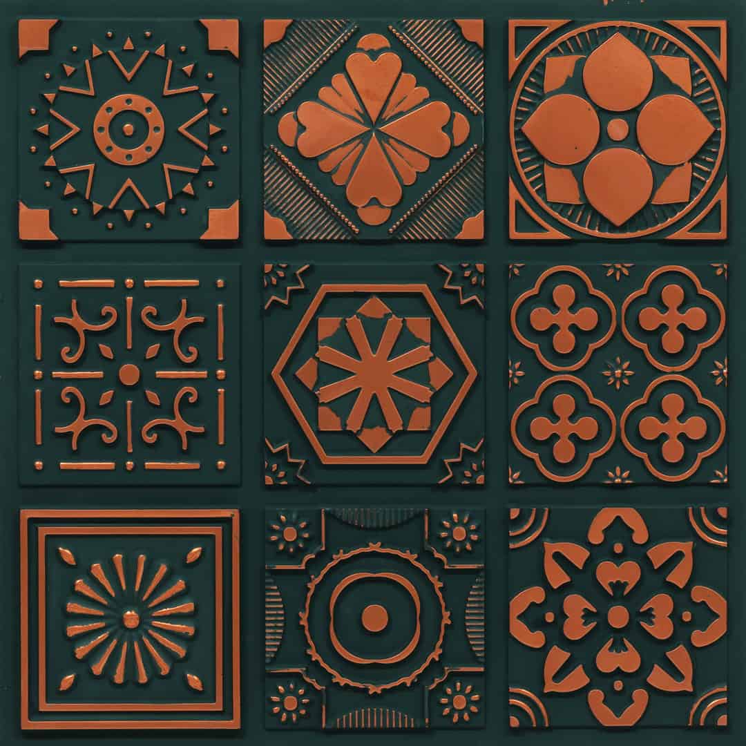 347-Arabesque-Royal Green -Glue Up Only