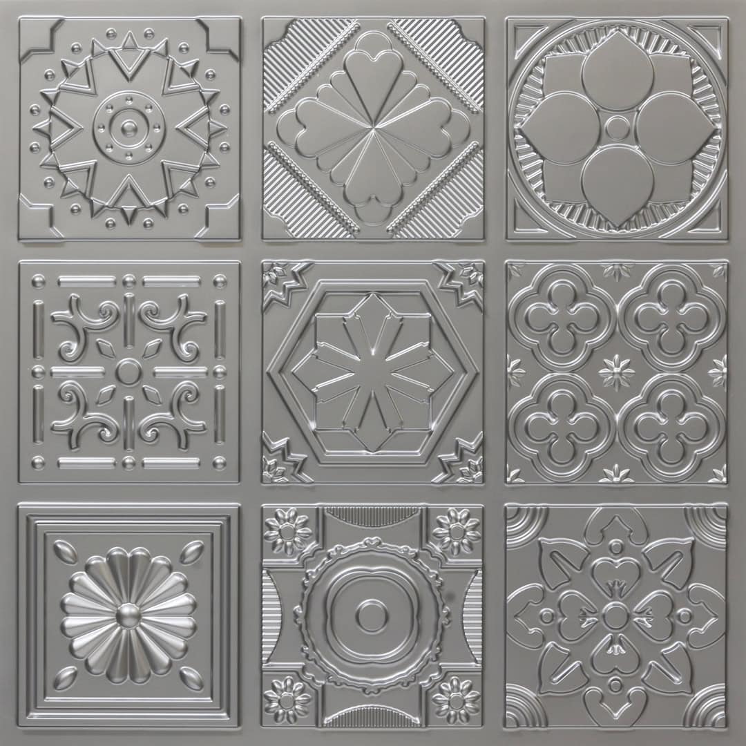 347-Arabesque-Silver-Glue Up Only