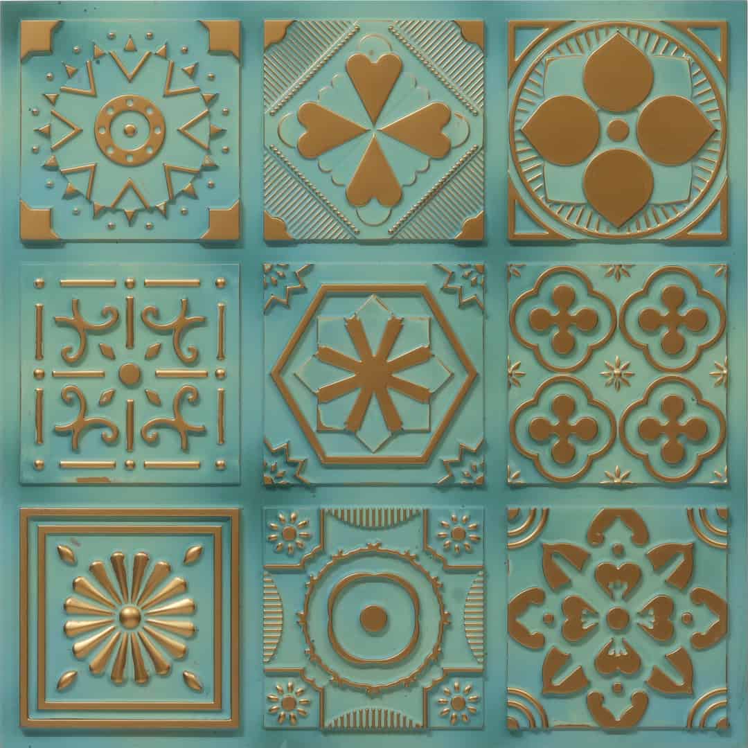 347-Arabesque-Vintage Tin-Glue Up Only