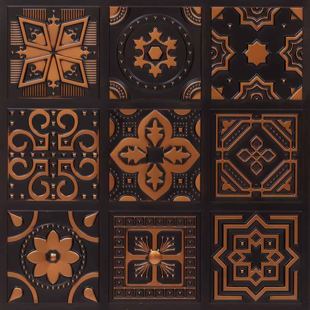 348-Arabesque-Antique Copper-Glue Up Only